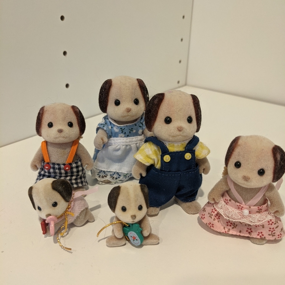 Calico Critters dog family of 5